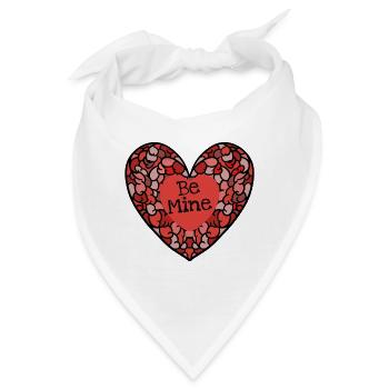 Be Mine Intricate Heart Mosaik - Bandana - Weiß - Vorne