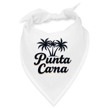 Punta Cana Karibik Urlaub mit Palmen - Bandana - Weiß - Vorne