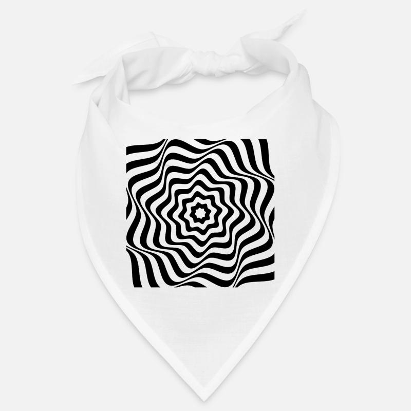Hypnotic Black Spiral Pattern Bandana
