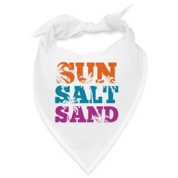 Sommerzeit - Sonne, Salz und Sand - Bandana - Weiß - Vorne