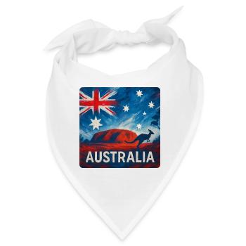 Australien Reise Design - Bandana - Weiß - Vorne
