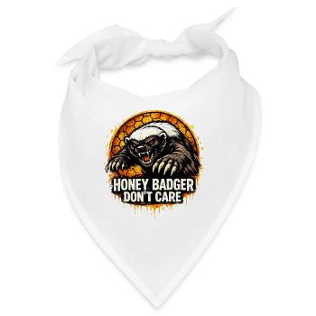 Honigdachs, das ist mir egal. - Bandana - Weiß - Vorne
