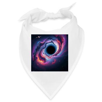 Schwarzes Loch im Neon-Galaxie - Bandana - Weiß - Vorne