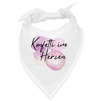 Konfetti im Herzen  - Bandana - Weiß - Vorne