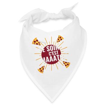 Heute Abend ist es Maatch Pizza - Bandana - Weiß - Vorne