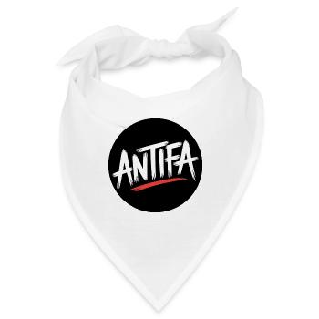Antifa – Antifaschistisches Merch - Bandana - Weiß - Vorne