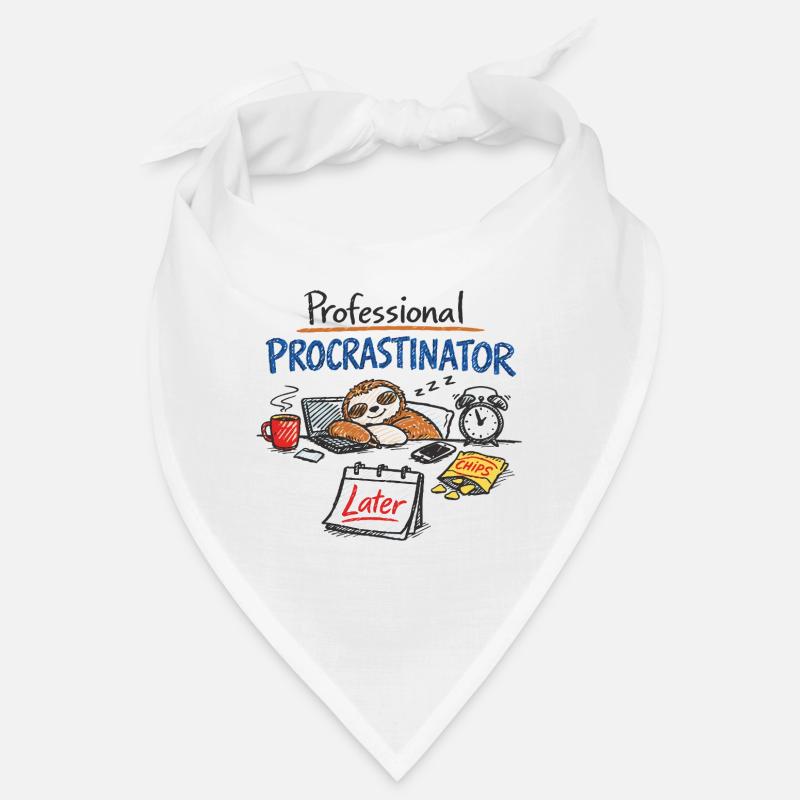 Professional Procrastinator – Sloth Office Saying Bandana