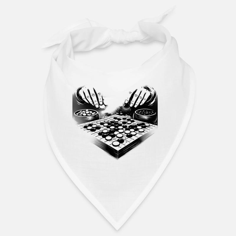 Go Board Game – Strategic Hands Illustration Bandana