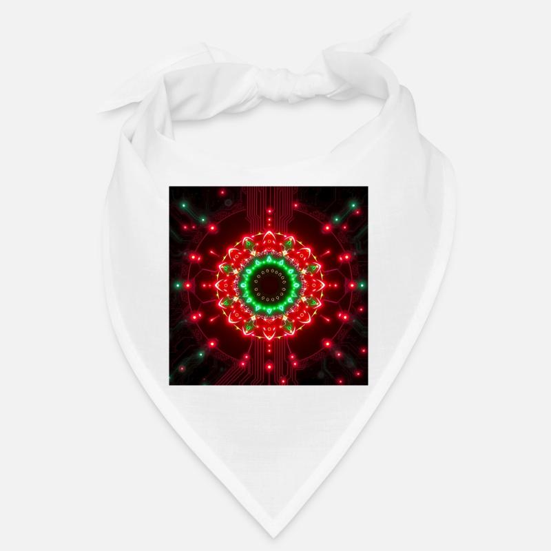 Neon Mandala Tech Center Bandana