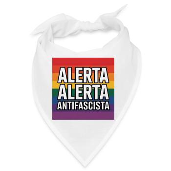Alerta Alerta Antifascista - Antifa Tee - Bandana - Weiß - Vorne