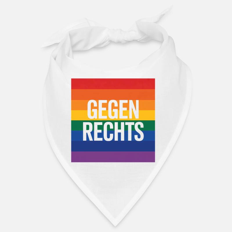 Gegen Rechts - Antifa Regenbogen Tee Bandana