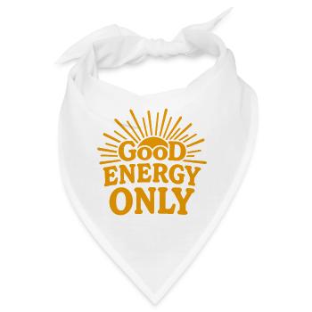 Good Energy Only Positive Vibes Sonnenschein - Bandana - Weiß - Vorne