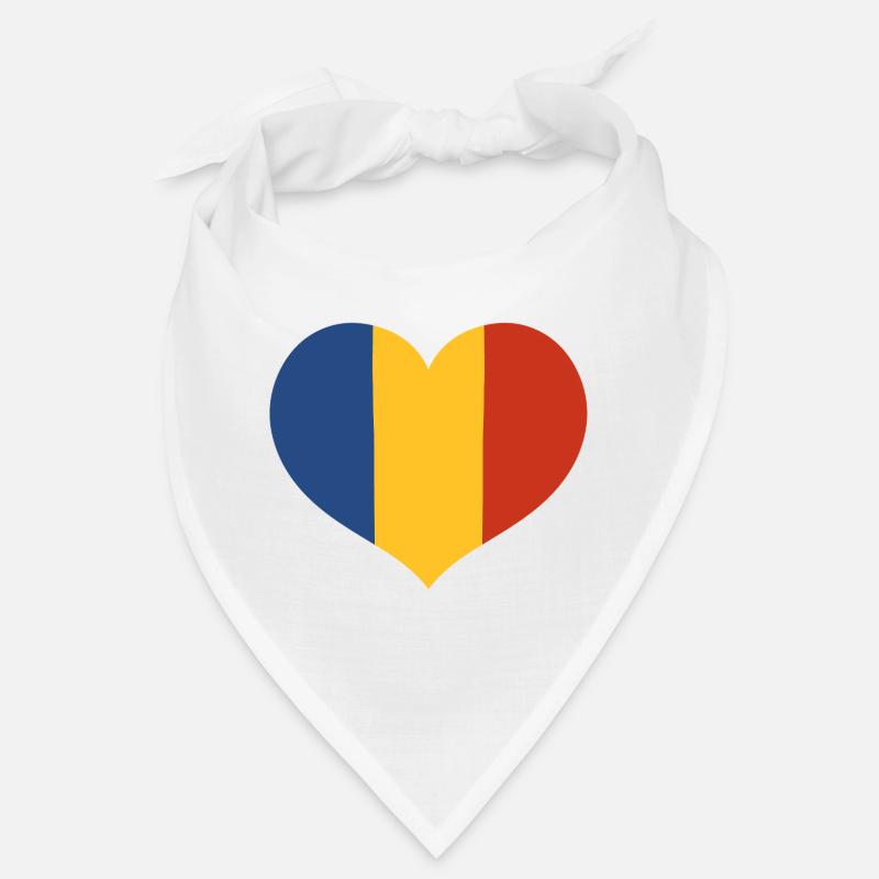 Cœur du drapeau roumain Bandana