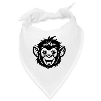 Affengesicht - Bandana - Weiß - Vorne