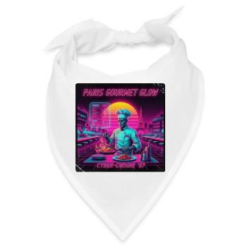 Paris Retro Gourmet - Bandana - Weiß - Vorne