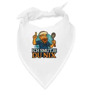 Bootsküchenchef Spruch "Ich Smutje - Du Nix" - Bandana - Weiß - Vorne