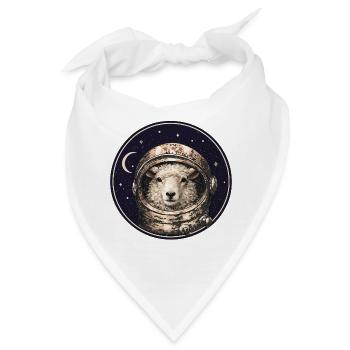 Astronautenschaf im Orbit - Bandana - Weiß - Vorne
