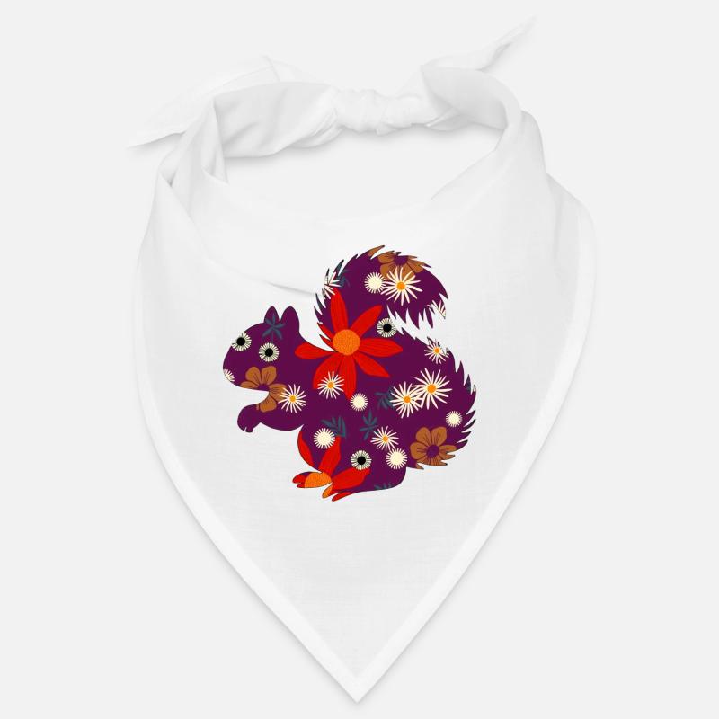 cute small animals, floral pattern Bandana