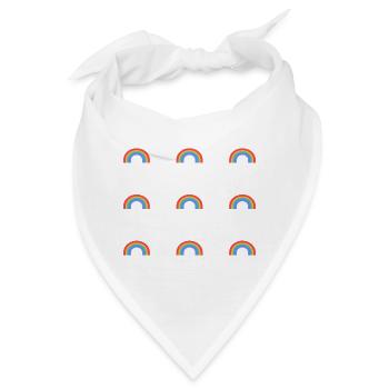 Regenbogen-Muster - Bandana - Weiß - Vorne