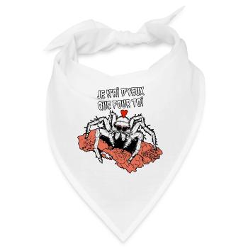 ICH HABE NUR AUGEN FÜR DICH! (Spinne) - Bandana - Weiß - Vorne