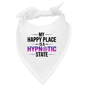 Hypnotiseur Mein Glücksort ist ein Hypnotischer Zustandsprofi - Bandana - Weiß - Vorne