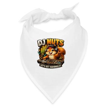 Eichhörnchen DJ Nuts süßes Squirrel lustig - Bandana - Weiß - Vorne