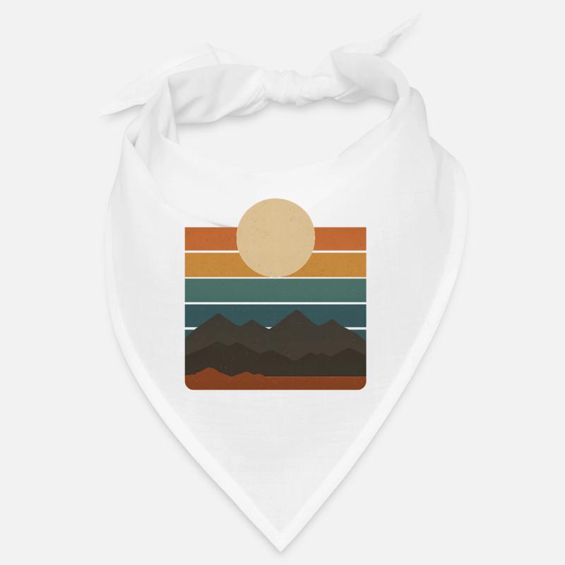 Sunset over mountain strips gift idea Bandana