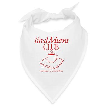 TiredMims Club – KaffeeLiebe - Bandana - Weiß - Vorne