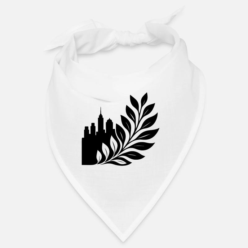 Stadtwald Skyline Blattdesign Bandana
