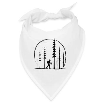 Waldwanderer Silhouettenkreis Geschenk Schweiz  - Bandana - Weiß - Vorne
