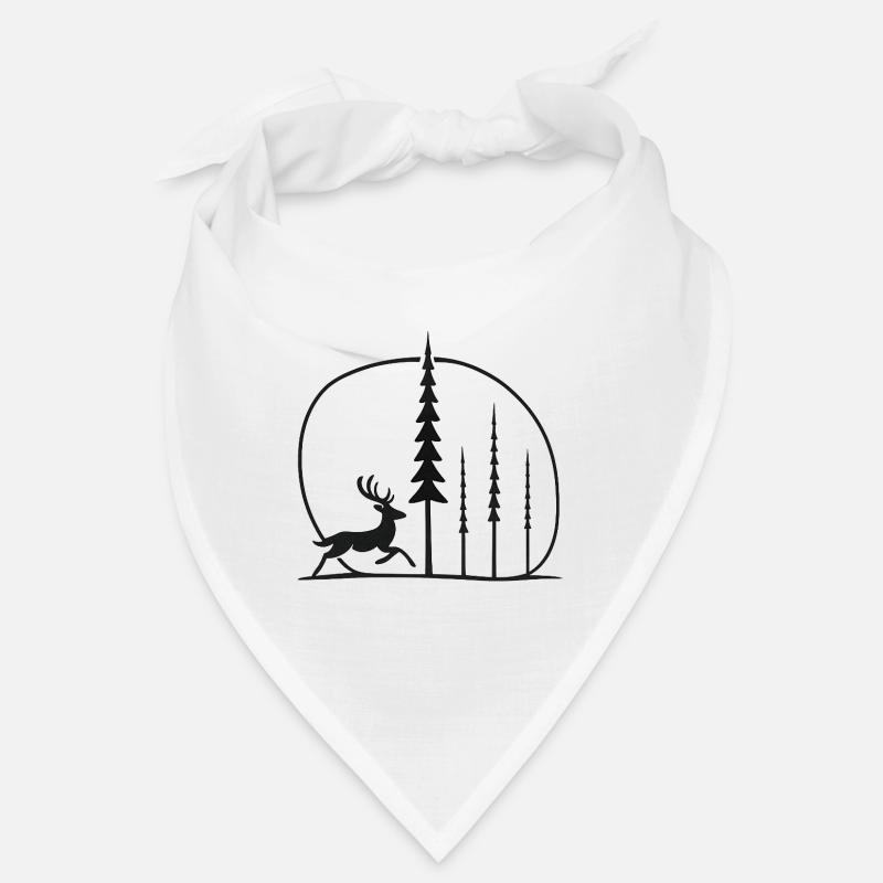 Hirsch im Mondwald Fans geschenkidee Wanderer gift Bandana