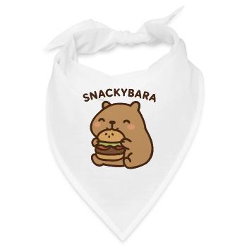 Snackybara – Capybara mit Burger - Bandana - Weiß - Vorne