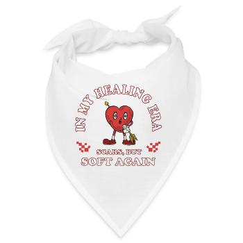 Heilendes Herz – Narben sanft - Bandana - Weiß - Vorne