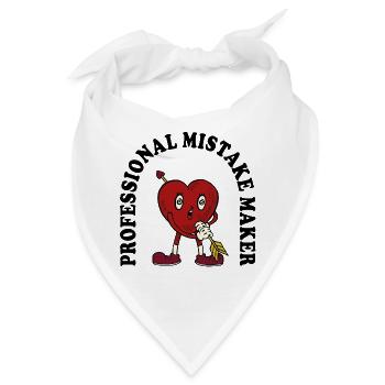 Herzpfeil Cartoon Charme - Bandana - Weiß - Vorne
