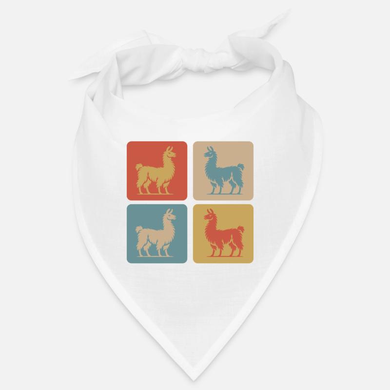 Llama Pop Art Retro Bandana