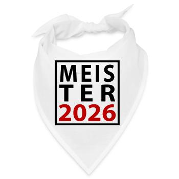 Meister 2026 Meisterschaft - Bandana - Weiß - Vorne