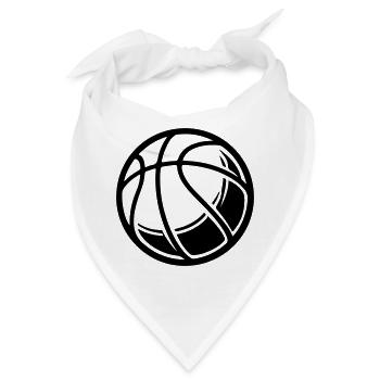 Basketball Ball - Bandana - Weiß - Vorne