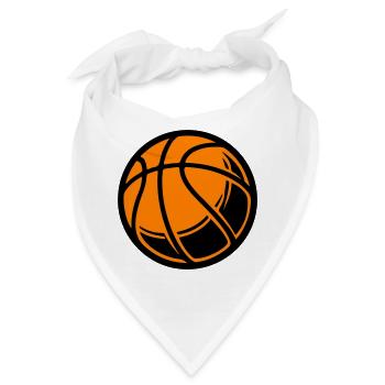 Basketball Ball - Bandana - Weiß - Vorne