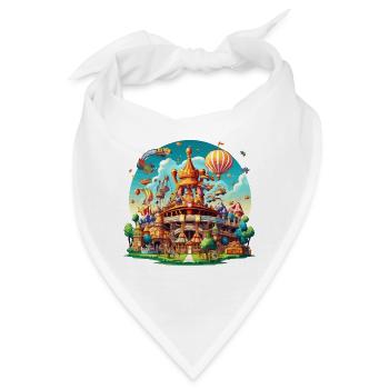 Fantasiepark Luftschiff-Karussell - Bandana - Weiß - Vorne