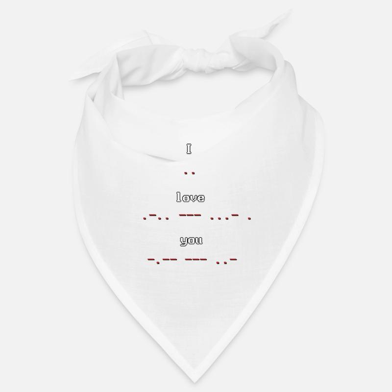 Code Morse rétro pixel art Je t’aime Bandana