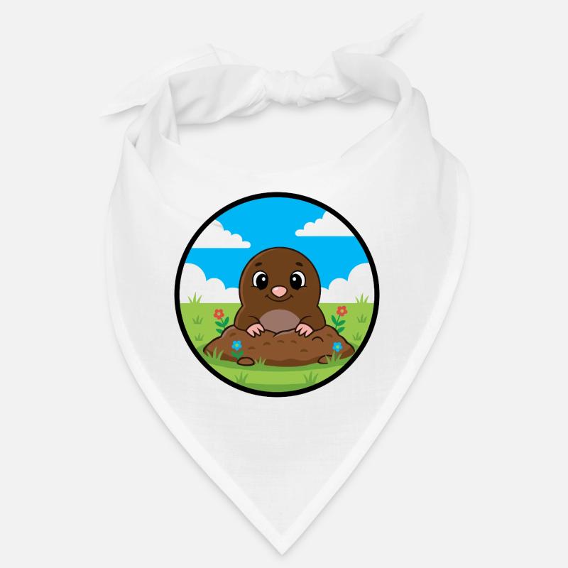 Little Mole Digging Hero in the Garden Bandana
