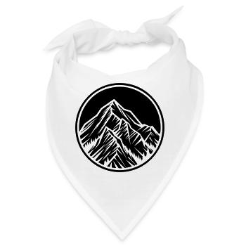Berge Symbol Felsen - Bandana - Weiß - Vorne