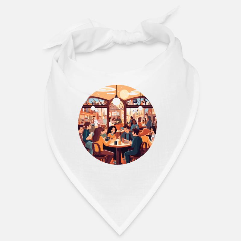 Cafe conversations in the evening light Bandana