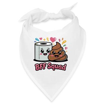 BFF Squad Klopapier Poop - Bandana - Weiß - Vorne