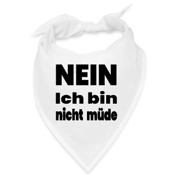 Müde - Bandana - Weiß - Vorne