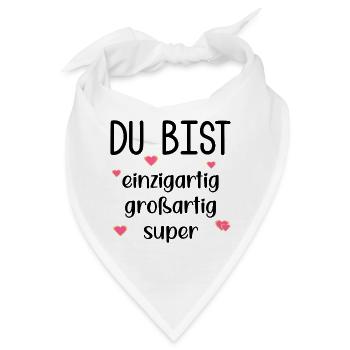 Wertschätzung Partnerschaft Dankbarkeit - Bandana - Weiß - Vorne