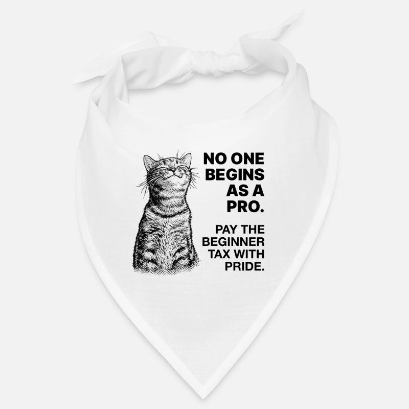 Anfänger Mindset – Lernende Katze Halftone Bandana