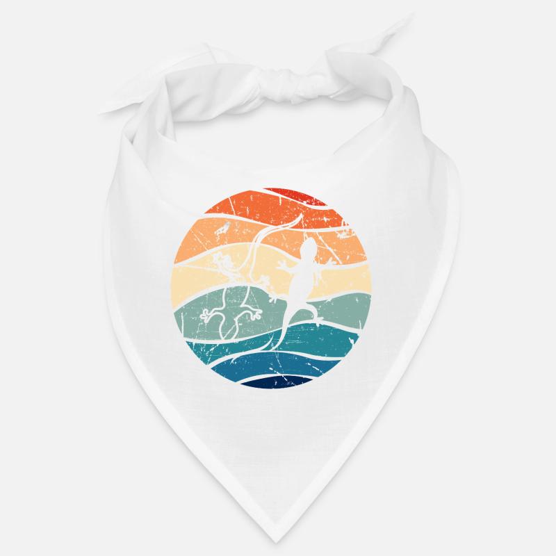 Gecko on the pastel beach Bandana