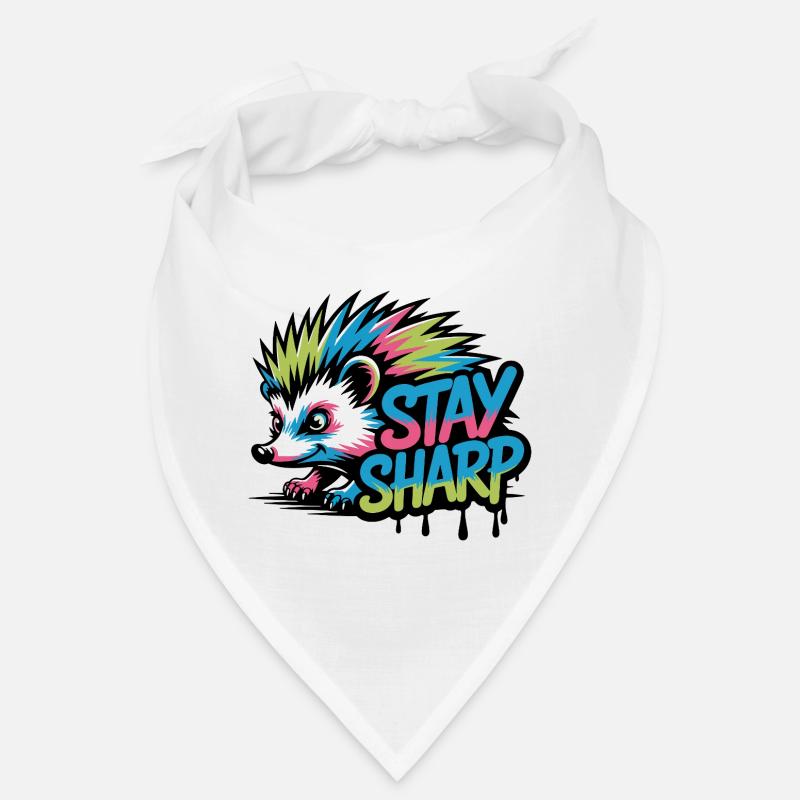 Stay Sharp Hedgehog Neon Bandana