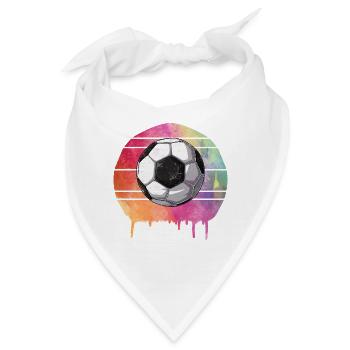 Fußball Ball - Bandana - Weiß - Vorne
